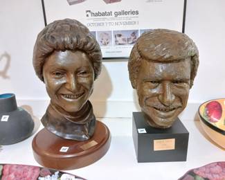 Bronze bus sculptures
