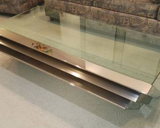 J. Wade Beam
for Brueton
Polished Steel and
Cantilevered
Glass Coffee Table