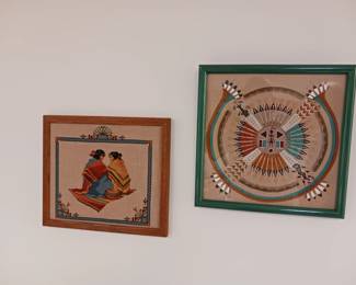 Mary Lemieux Native Couple & Navajo Sand Healing Painting
