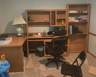 DESK AND BOOK SHELF
