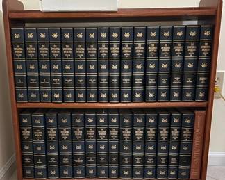 Book Shelf And The Encyclopedia Americana Book Collection 