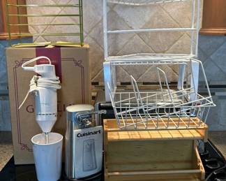 Black and Decker Toaster oven, Gevalia Coffee maker NEW, Cuisinart Hand Mixer and Can Opener