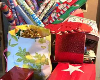 Christmas Wrapping Paper, Gift Boxes, Ribbon, Bows, And More