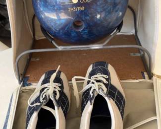 Bowling Ball, Bag, Size 6M Shoe