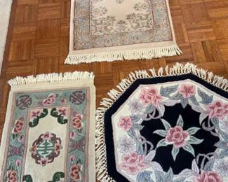 Three Rugs, Wool And Acrylic