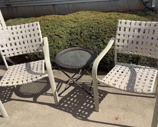 Patio Chairs and End Table