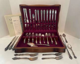 Silverplate Flatware Adoration Set  Other Set Pieces