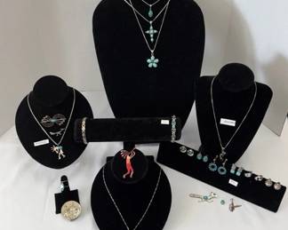  07 Silver and Turquoise Southwest Jewelry 