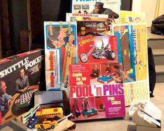 Vintage Games And Toys, Snap Bowling, Crossfire, Skittle Poker, Sub Search, And More