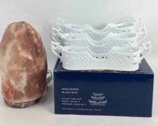 Mikasa Cutlery Caddies and Himalayan Salt Lamp