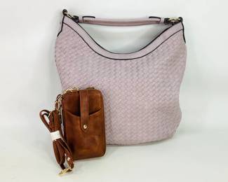 Leather Handbag, Vegan Phone Carrier