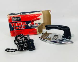 Vintage Anscott Travel Iron