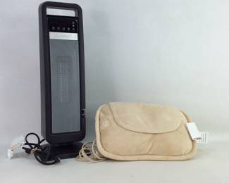 Lasko Digital Ceramic Tower Heater & Homedics Shiatsu Pillow