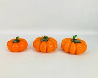 Vintage Hand Blown Glass Pumpkins