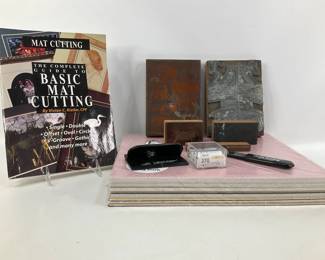 Vintage Printing Blocks, Mat Cutting System