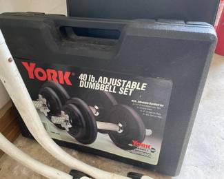 York 40 lb Adjustable Dumbbell Set $ 34.00