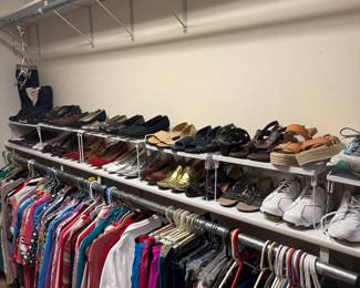 Shoes and clothing. Some with tags. 