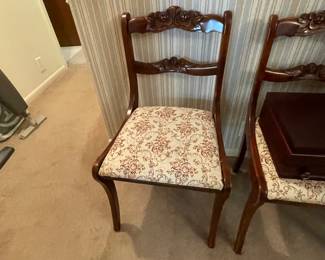 set of 4 vintage mahogany chairs