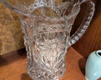 Press glass pitcher 