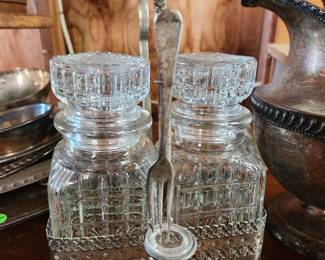 Antique Liquor Set with all it's parts.
