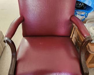 Rust/Red Leather Vintage Chair.