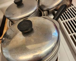 RevereWare and Cast Iron Pots.