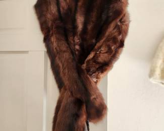 Vintage Brown Dyed Sable Long Stole. 'Yummy'!