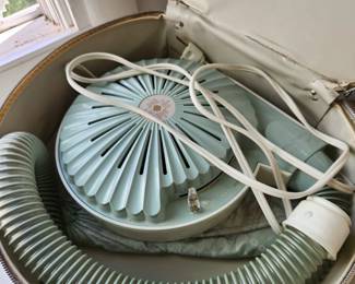 Vintage Hair Dryer in it's Original Carrying Case by General Electric 'Leading Lady' Series Portable Hair Dryer - 1960's to 1970's.