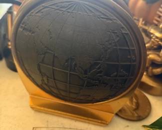 MCM book ends - leather, metal