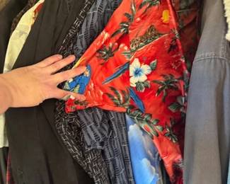 Vintage hawian shirts, plaid shirts, coats