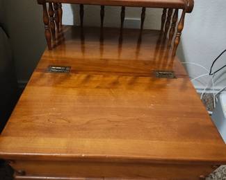 Mid-century Ethan Allen dough box end table