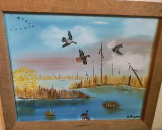 A. Alcorn 23 x 19 original oil painting
