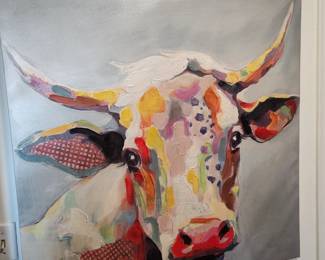 Whimsical cow print