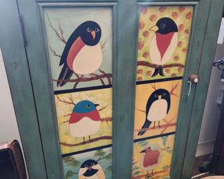 Whimsical bird chest