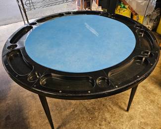39 VintageFoldingMetalPokerTable