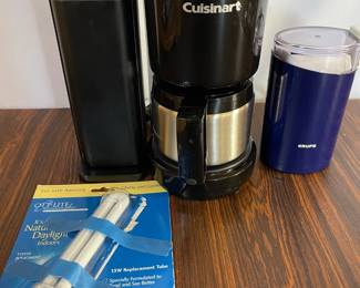102 OTTLiteSunLampSingleCuisinartCoffeeMakerKrupsGrinder