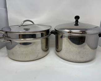 93 FarberwareStockPotCopcoStockPotWithSteamerInsert