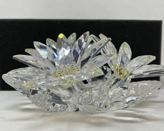 136 SwarovskiSilverCrystalWaterLiliesMothersDay