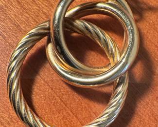 14K Gold Connected Ring Pendant