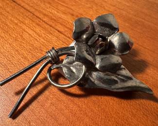 Sterling Silver Floral Pin