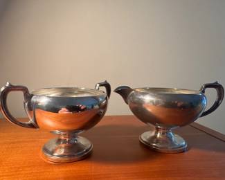 Gump's Weighted Sterling Silver Sugar & Creamer Set