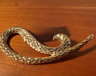 14K Gold Eagle Head / Snake Pin