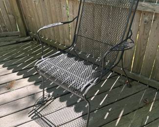 Wrought Iron Outdoor Armchairs (4 Total)
