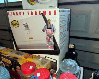 George Foreman grill in box - REST IN PEACE, GEORGE.