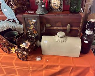 Vintage stoneware hot-water bottle
