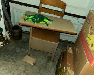 vintage school desk