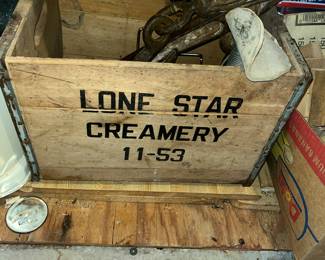 Vintage Lone Star Creamery wooden box