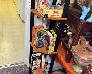 Corner shelf LOADED w/ John Wayne videos!