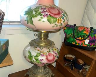 Hand-painted vintage lamp