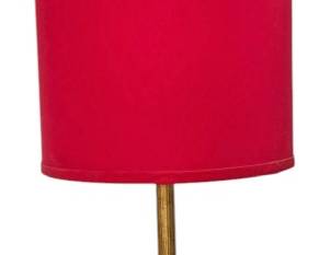 Red and Brass Table Lamp